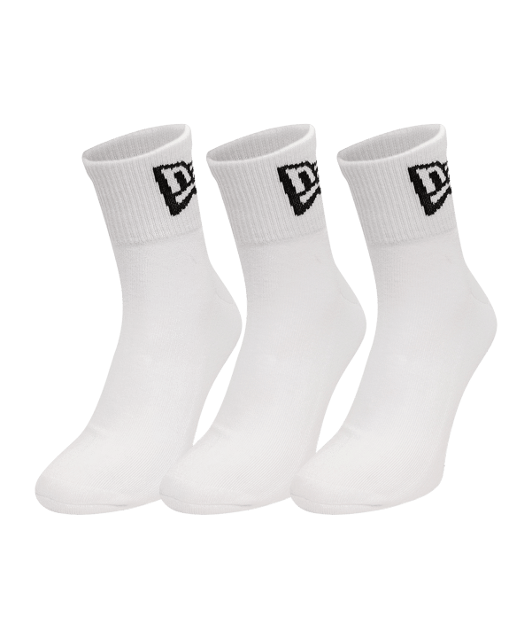 New Era Flag Ankle 3Pk Socken Weiß - weiss