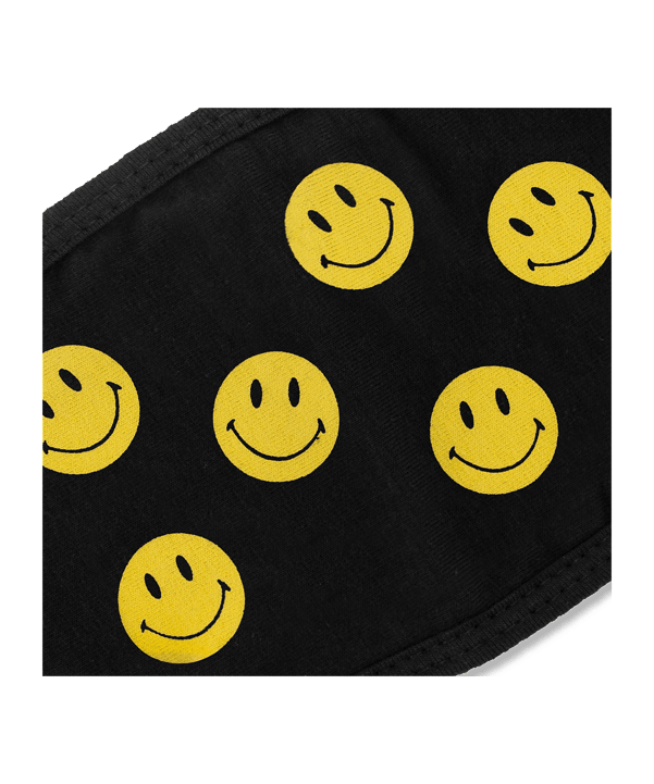 Market Smiley Dots Mundmaske - schwarz