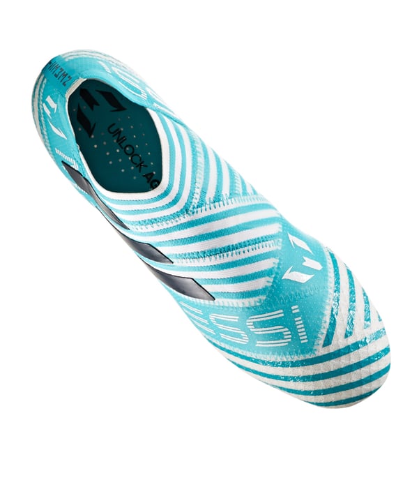 adidas NEMEZIZ 17+ 360Agility FG Weiss Blau - weiss