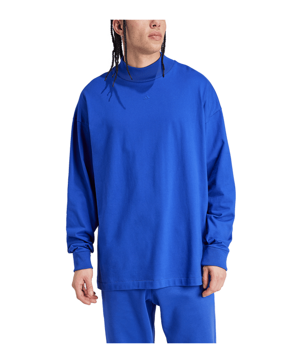 adidas Basketball Trikot langarm Blau - blau