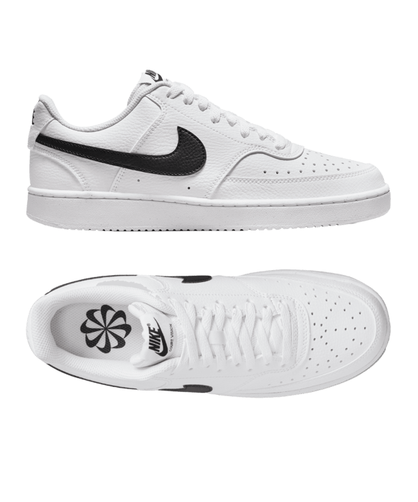Nike Court Vision Low BE Damen Weiss Schwarz F101 - weiss