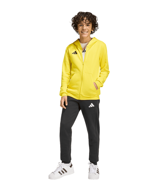 adidas Entrada26 Kapuzenjacke Kids Gelb - gelb