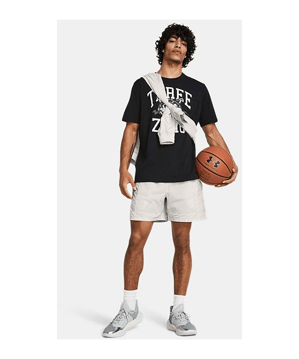 Under Armour  Curry Woven Short Schwarz F001 - weiss