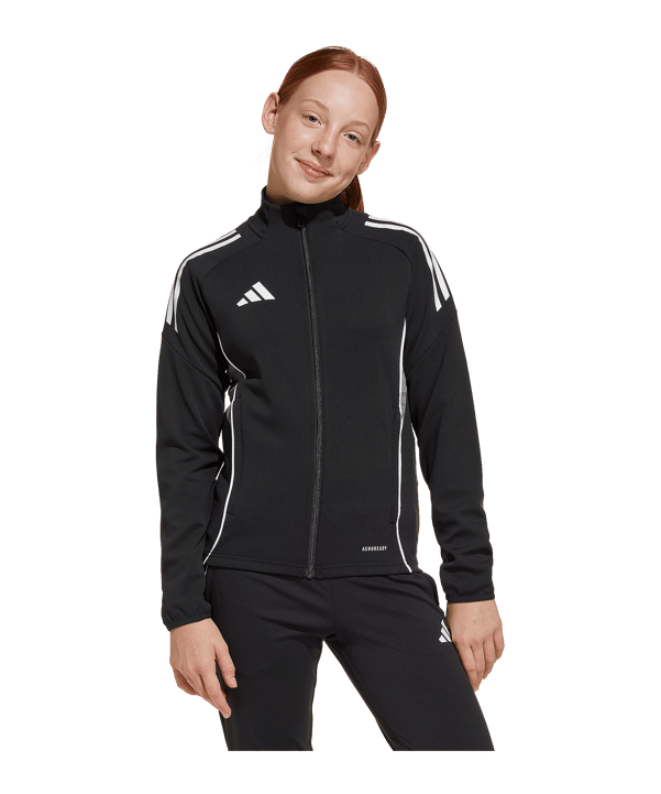 adidas Tiro 25 Competition Trainingsjacke Kids Schwarz - schwarz