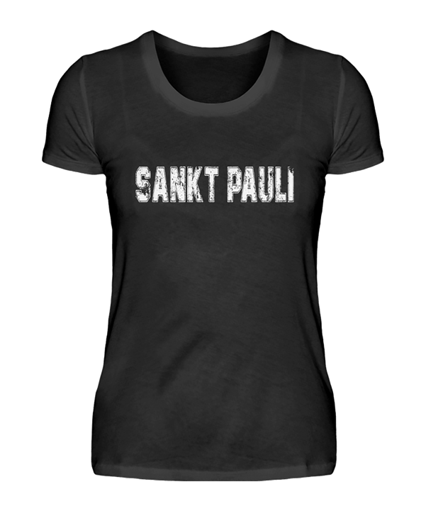 Damen T-Shirt "St. Pauli" Schwarz - schwarz