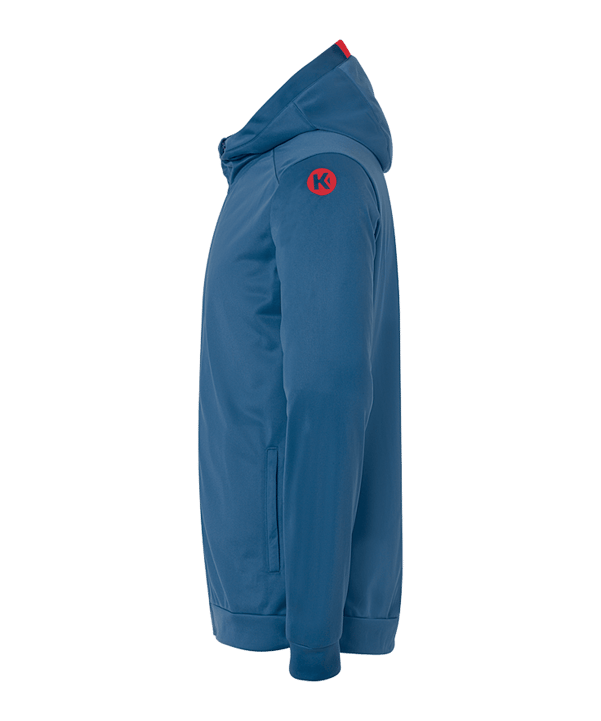Kempa Player Kapuzenjacke Grau Rot F08 - grau