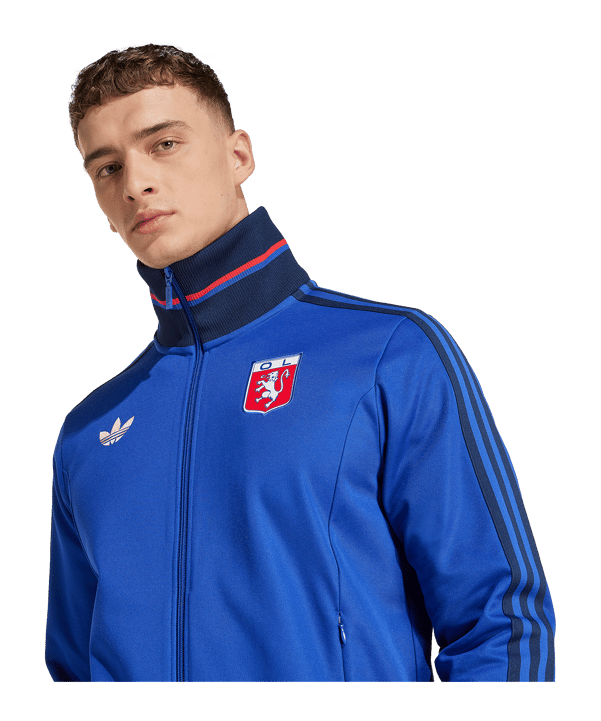 adidas Olympique Lyon 75 TT Trainingsjacke Blau - blau
