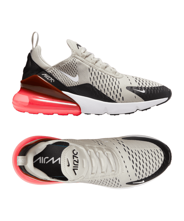 Nike Air Max 270 Sneaker Beige Schwarz Rot F003 - schwarz