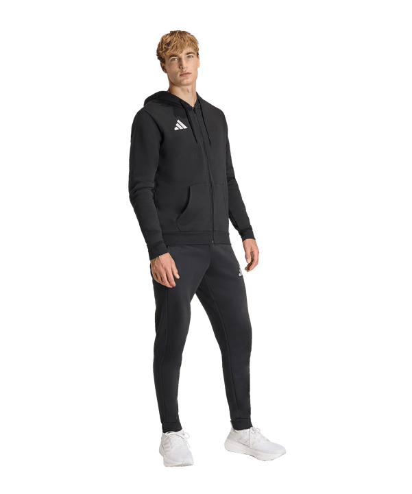 adidas Entrada 26 Kapuzenjacke Schwarz - schwarz