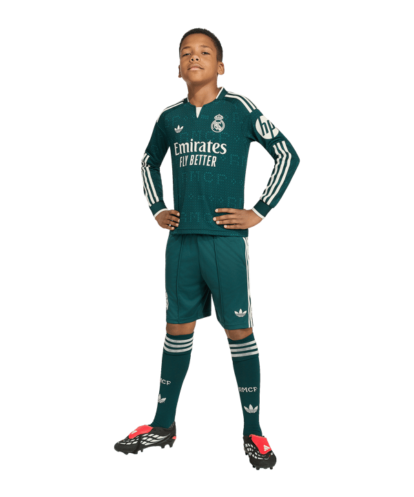 adidas Real Madrid Maillot à manches longues Away 2026/2027 Enfants Vert - vert