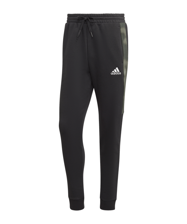 adidas Essentials Camo Print Fleece Hose Schwarz - schwarz