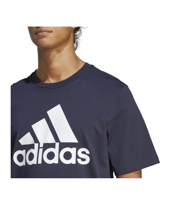 adidas Essentials Single Jersey Big Logo Tee Blue - blau