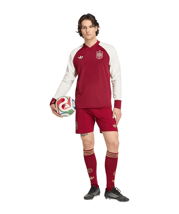 adidas FEF Spanien Prematch Sweatshirt WM 2026 Rot - rot
