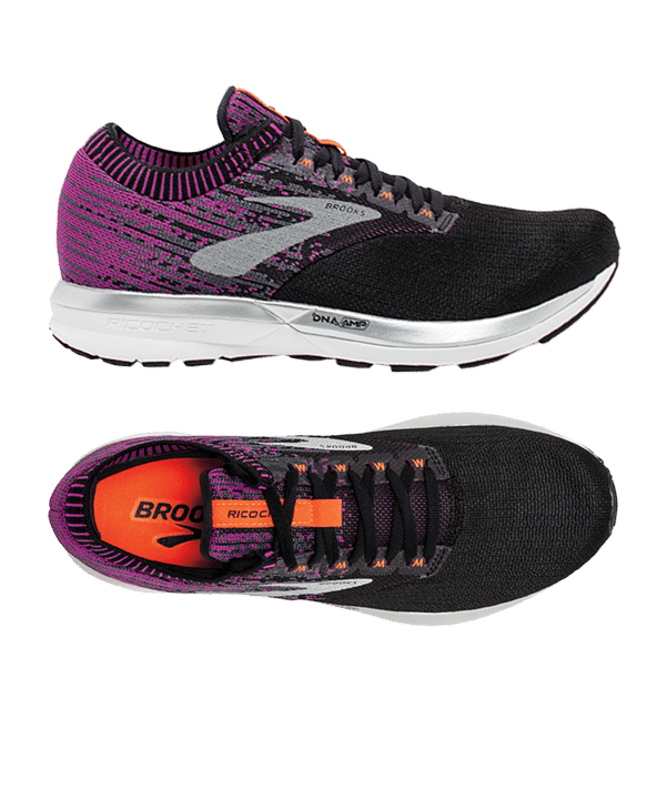 Brooks Ricochet Running Damen Schwarz Lila F080 - schwarz