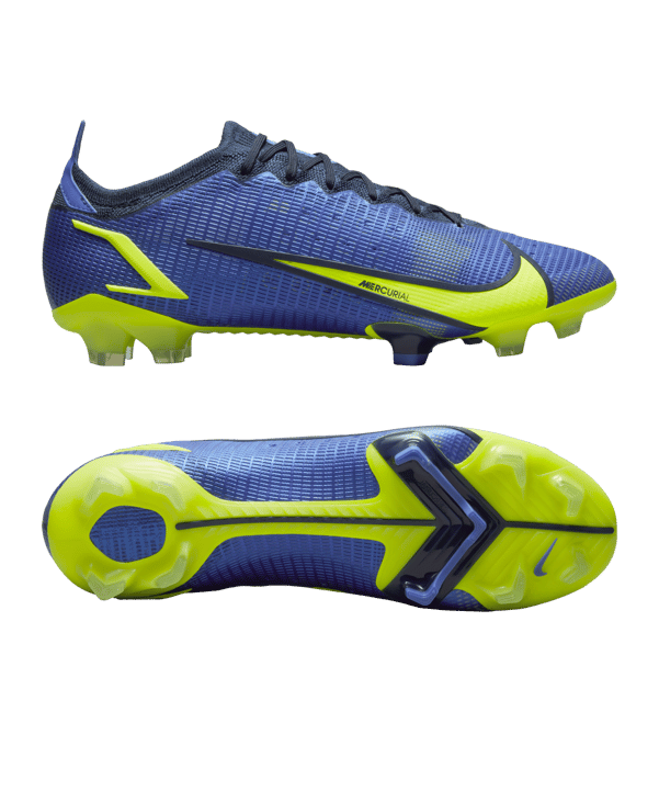 Nike Mercurial Vapor XIV Recharge Elite FG Blau Gelb F574 - blau