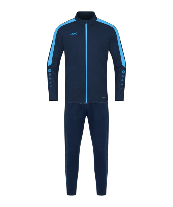 JAKO Polyester Power Trainingsanzug Kids Blau F910 - blau