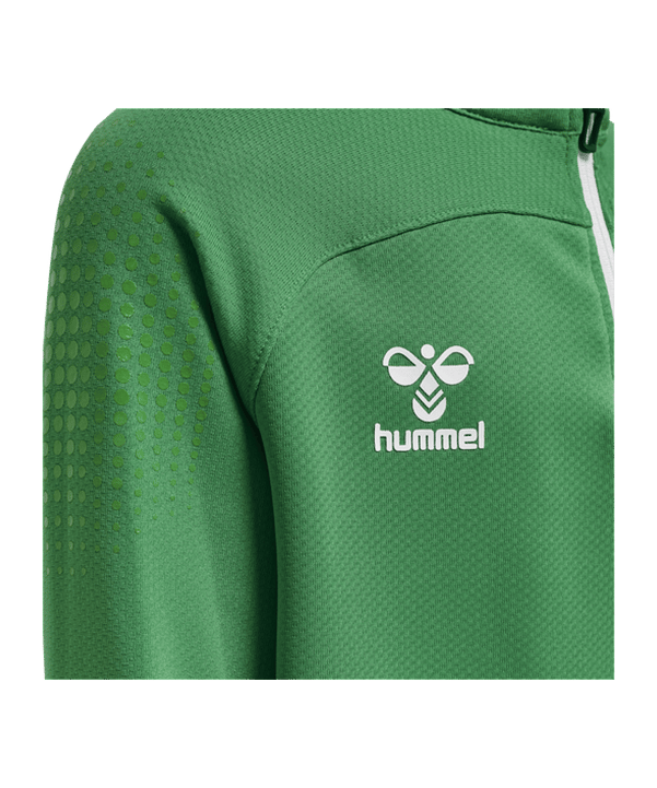 Hummel hmlLEAD HalfZip Sweatshirt Kids Grün F6235 - gruen