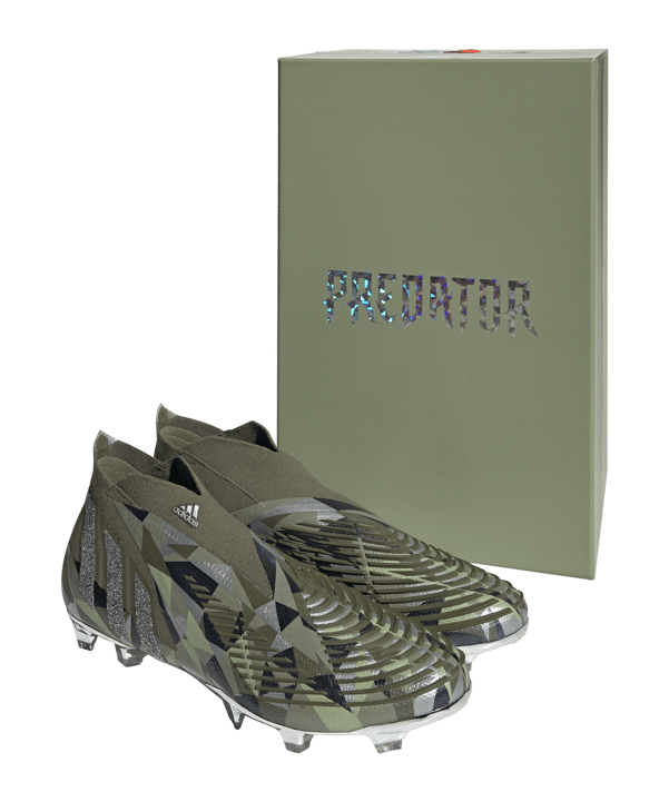 adidas Predator EDGE+ CRYSTAL FG Silber - gruen