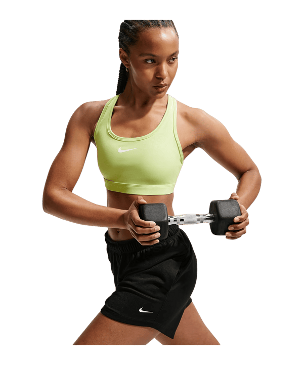 Nike Swoosh Medium Support Sport-BH Damen Gelb F736 - gelb