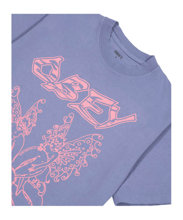 Obey Flowers Fairies T-Shirt Damen Rosa - rosa