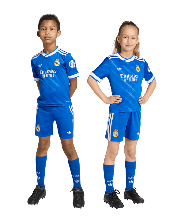 adidas Real Madrid Trikot Set 3rd 2025/2026 Kids Blau - blau