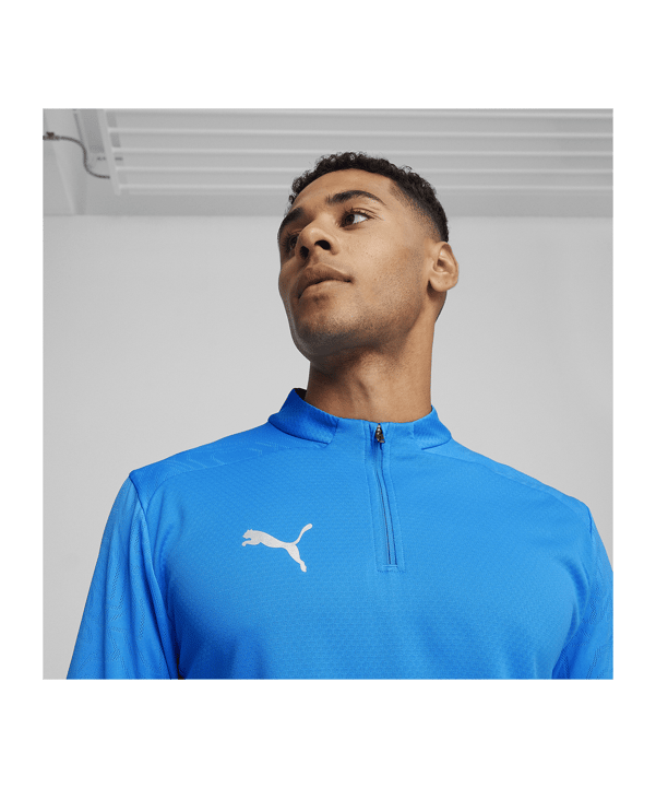PUMA teamFINAL Training 1/4 Zip Sweatshirt F02 - dunkelblau