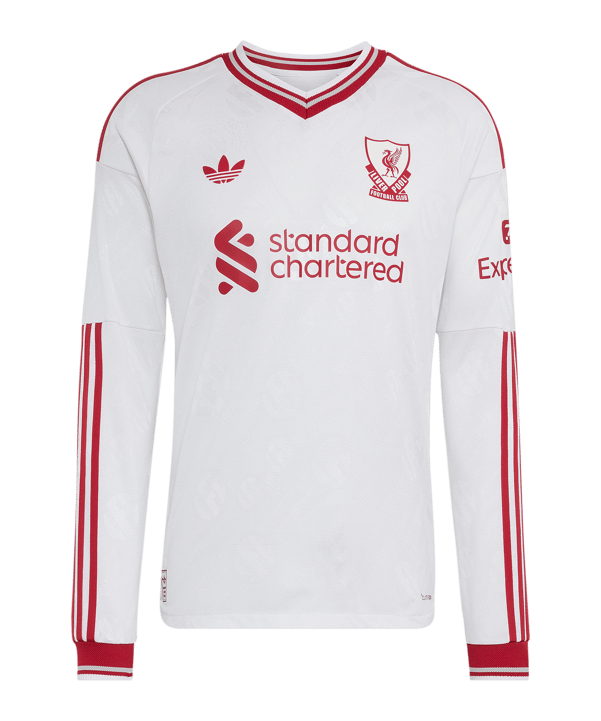 adidas Liverpool FC Authentic Shirt met lange mouwen Away 2026/2027 Wit - wit