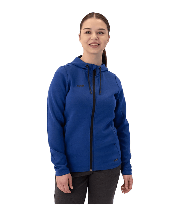 JAKO Premium Basic Veste à capuche Femmes Bleu C004 - bleu