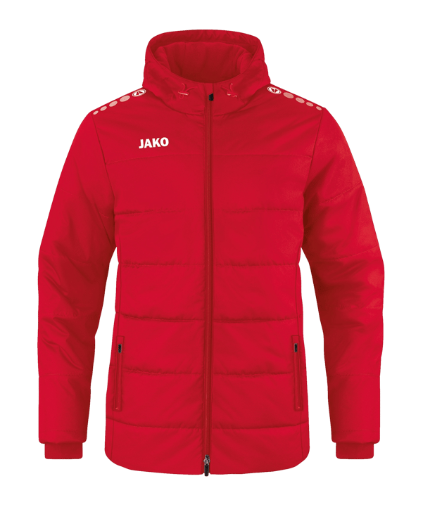 JAKO Team Coach Kapuzenjacke Rot F100 - rot