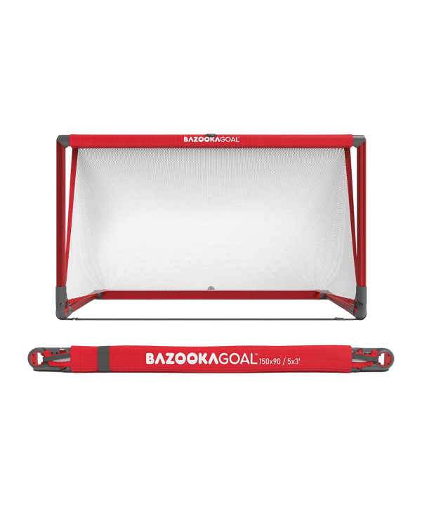BAZOOKAGOAL ALUMINIUM Teleskoptor | 150x90cm | Mini doel Rood - rood