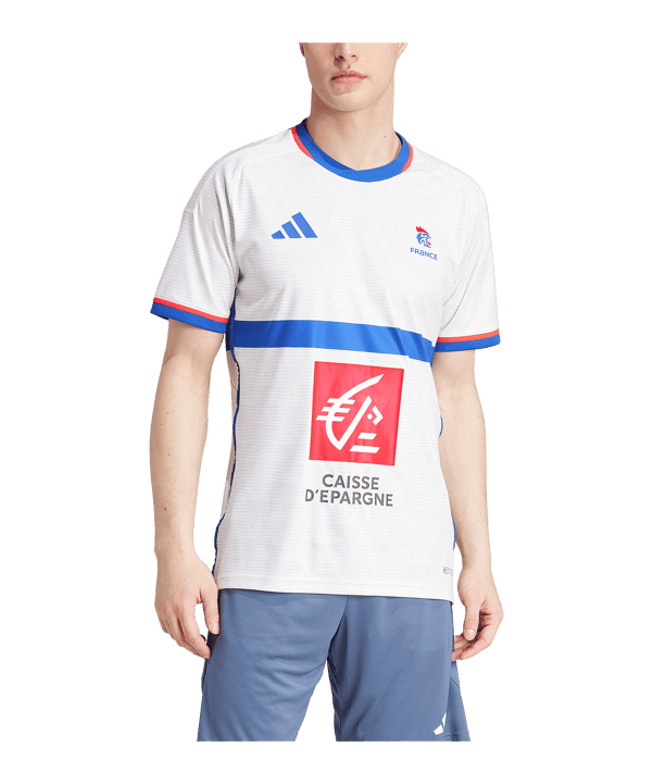 adidas Team France HB Trikot Weiss - weiss