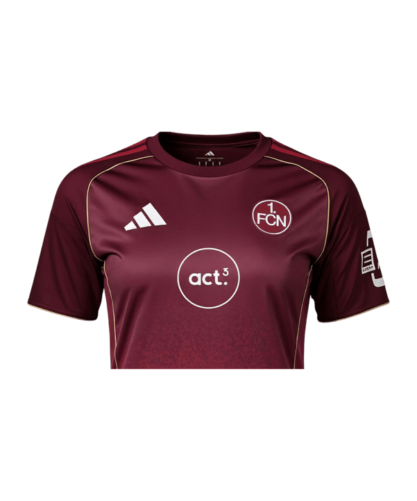 adidas 1. FC Nürnberg Trikot 3rd 2025/2026 Damen Clubfrauen Weinrot - rot