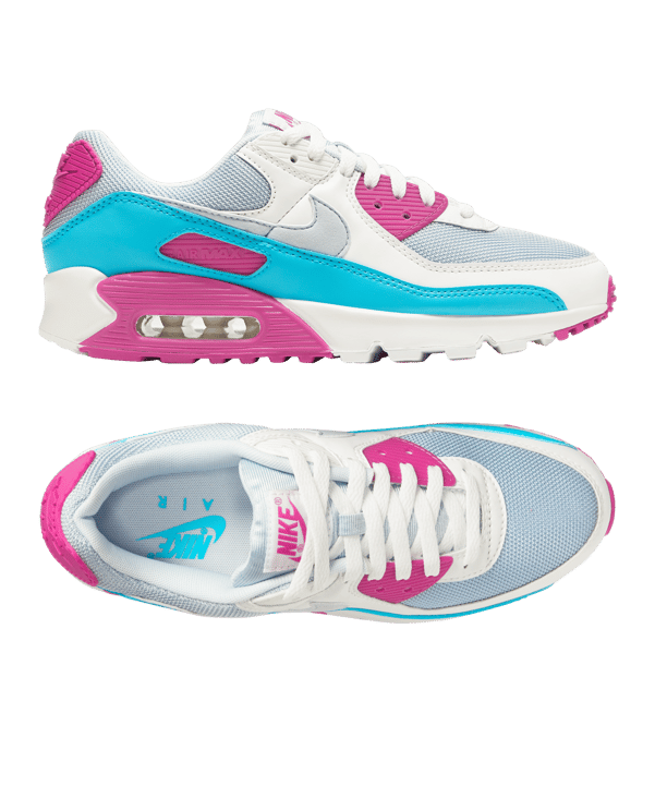 Nike Air Max 90 Sneaker Damen Grau Weiss F001 - grau