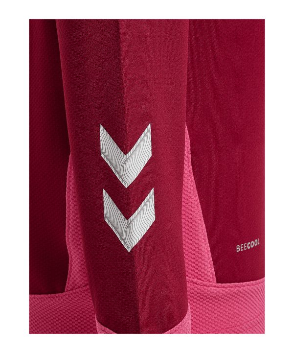 Hummel hmlLEAD HalfZip Sweatshirt Kids Rot F3584 - rot