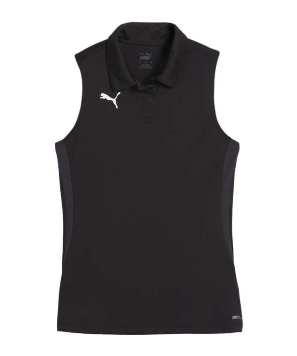 PUMA teamGOAL Poloshirt Damen Schwarz Weiss F03 - schwarz