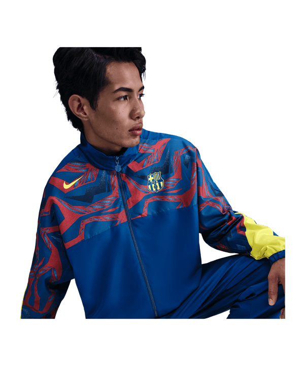 Nike FC Barcelona Strike Woven Trainingsjacke Blau F431 - blau