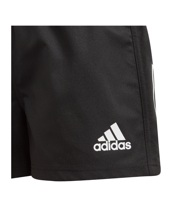 adidas Rugby 3S Short Kids Schwarz - schwarz