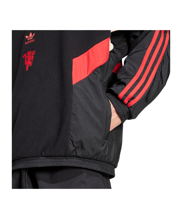 adidas Originals Manchester United Polarfleece Sweatshirt Schwarz - schwarz