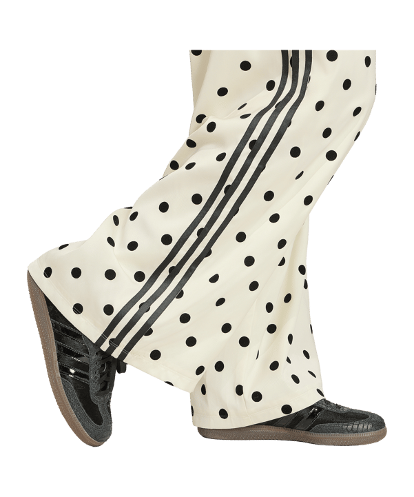 adidas Originals Satin Polka Dots Wide Leg Manguera Donna Bianco - bianco