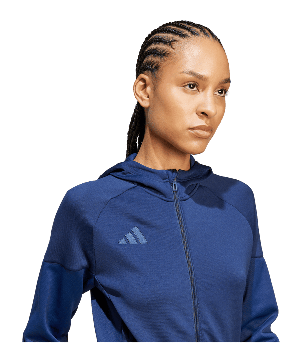 adidas Tiro 25 Travel Kapuzenjacke Damen Blau - blau