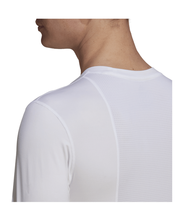 adidas Techfit Shirt langarm Weiss - weiss