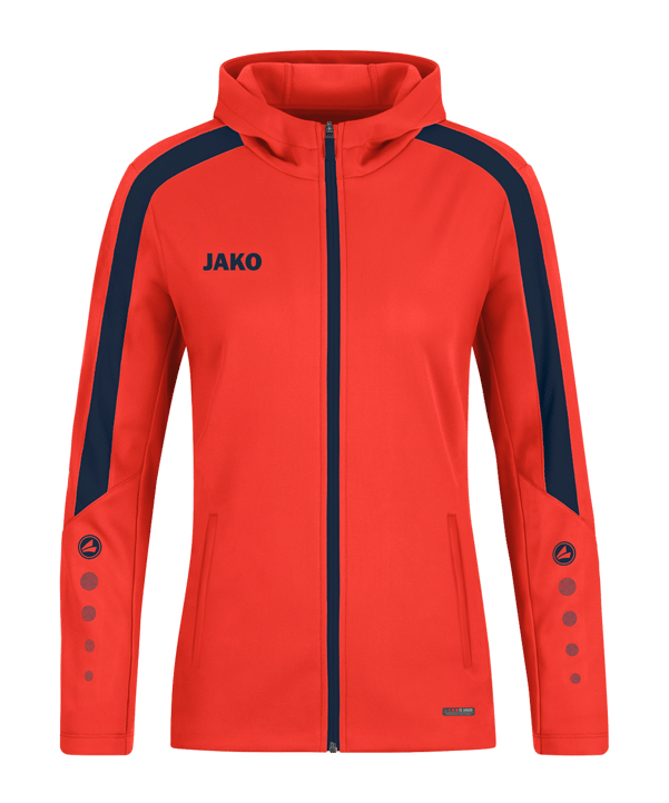 JAKO Power Kapuzenjacke Damen Orange Blau F375 - orange