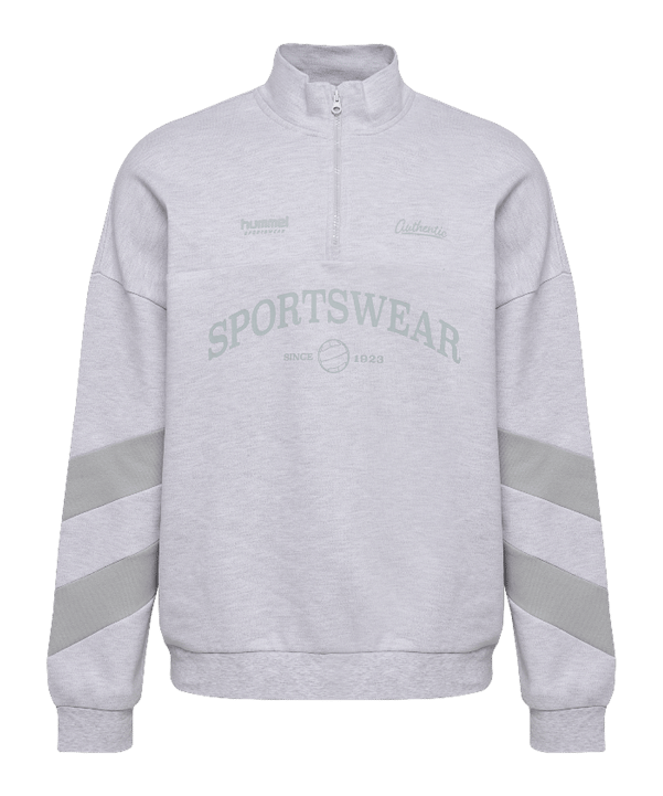 Hummel Oversized Halfzip Sweatshirt Grau F2010 - grau