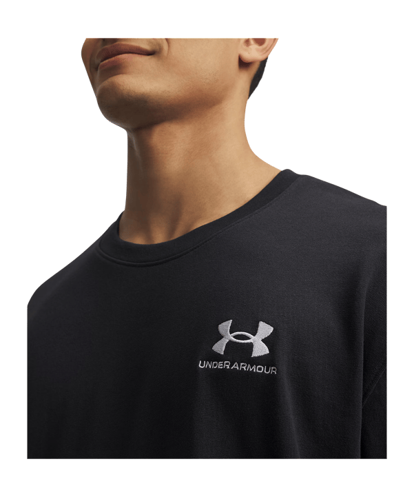 Under Armour Heavyweight mit aufgesticktem Logo T-Shirt Schwarz - schwarz