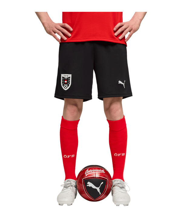 PUMA ÖFB Austria Replica Pantaloncini Home CM 2026 Nero C03 - nero