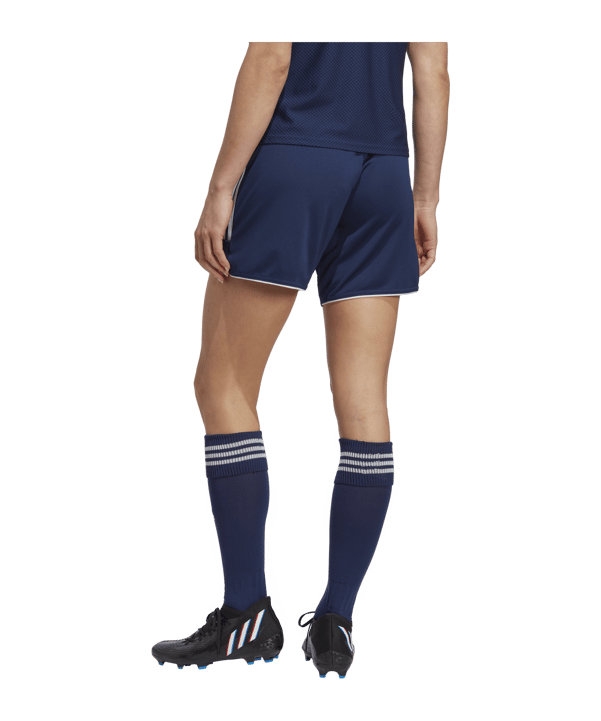 adidas Tiro 23 Short Low Damen Dunkelblau Weiss - blau