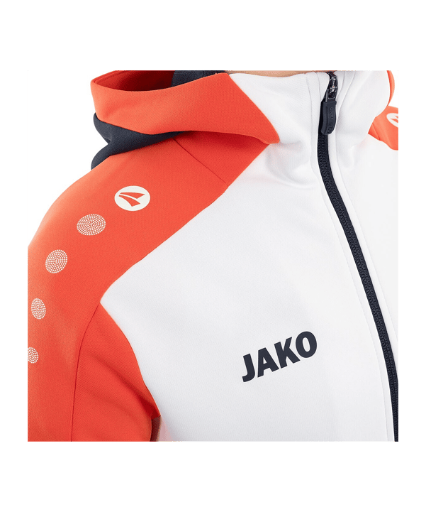 JAKO Dynamic Kapuzenjacke Damen Weiß F026 - weiss