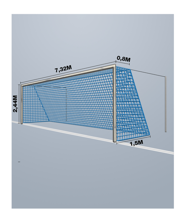 Cawila Tornetz 7,50x2,50m | Tiefe 0,8x1,5m - blau