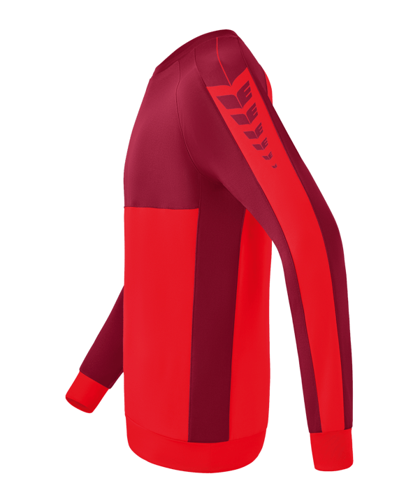 Erima Six Wings Sweatshirt Kids Rot Dunkelrot - schwarz
