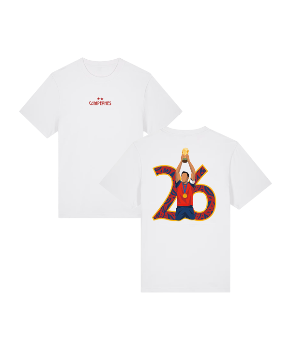 11teamsports Spanje „el Capitan" T-shirt WK 2026 Wit - wit